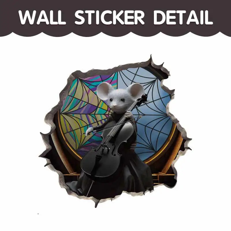 Cartoon Cute Little Mouse Hole Wall Stickers