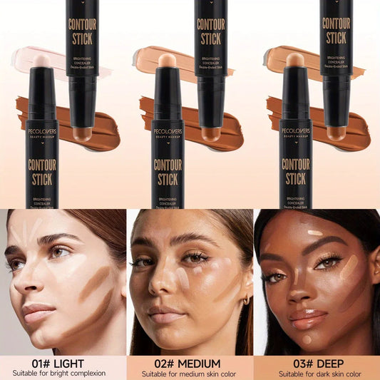 Double Head Highlight Waterproof Contouring Foundation