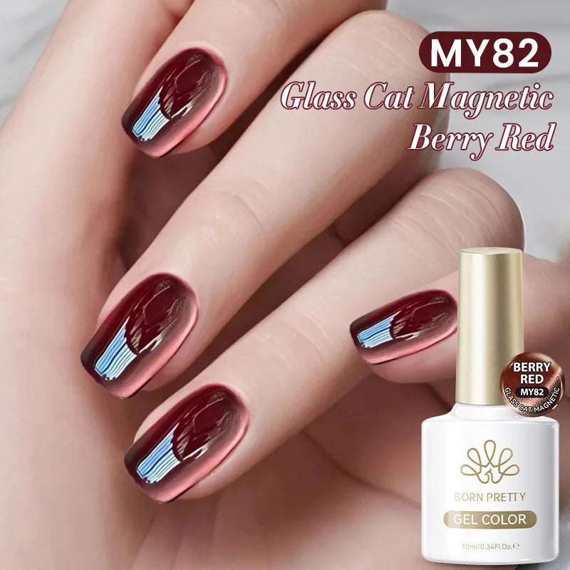 Dark Red Cat Magnetic Gel Nail Polish