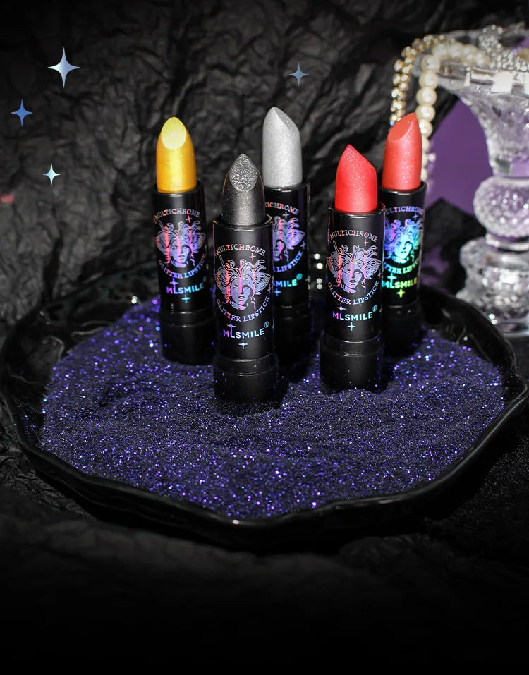 Glitter Lipstick Waterproof Diamond Pearlescent Metallic