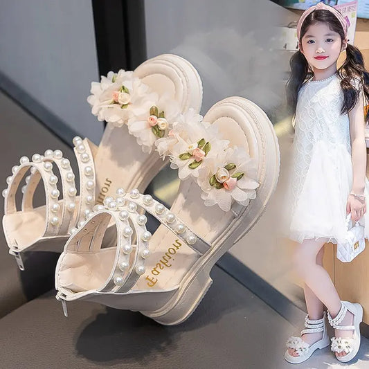 Girls Soft Bottom Toe-Open Shoes