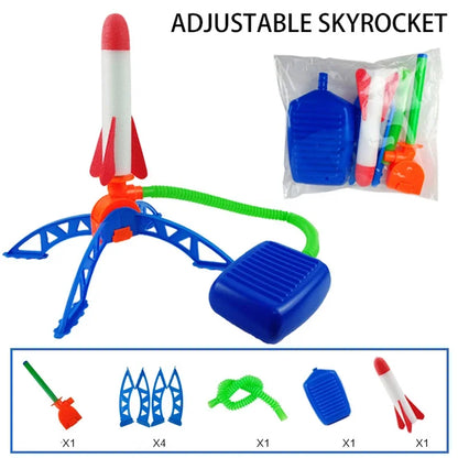 Kids Outdoor Rocket Foot Pump Air Pressing Soaring Rocket Toy