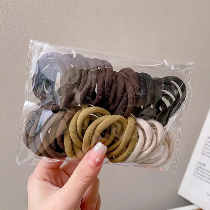50PCS Colorful Ealstic Nylon Hair Bands