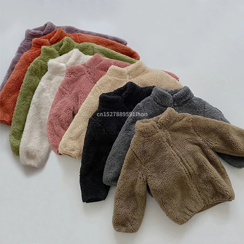 Winter Outerwear Boy Warm Fleece Baby Girls Jackets