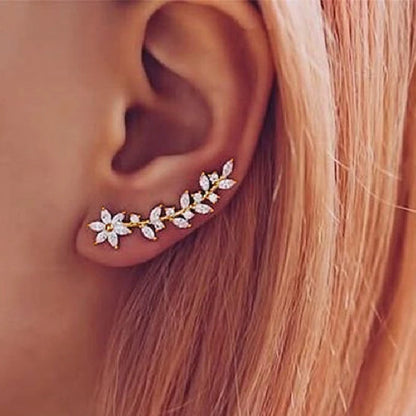 Huitan Aesthetic Flower Stud Earrings
