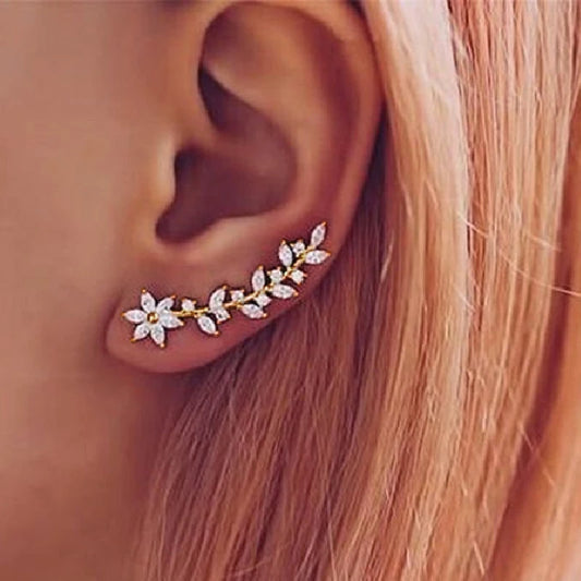 Huitan Aesthetic Flower Stud Earrings