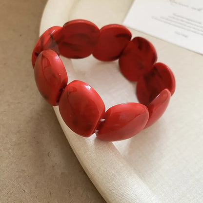 Acrylic Irregular Square Round Beaded Bracelet