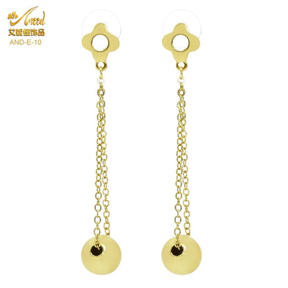 24K Gold Color Hoop Earrings