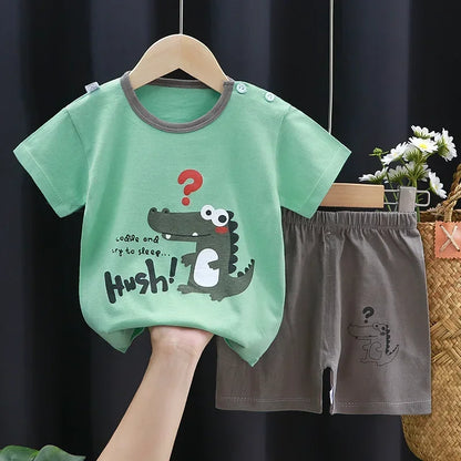 Boys Girl T-shirt Cotton Short sleeve Toddler Set