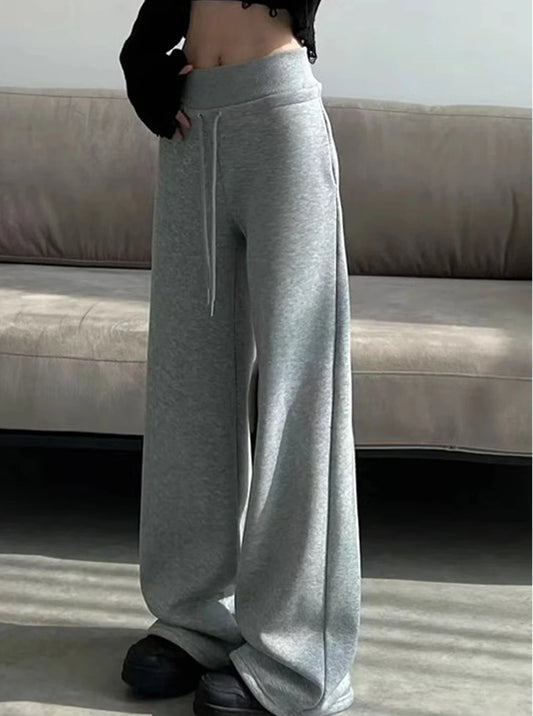 Sports slimming straight wide leg pants