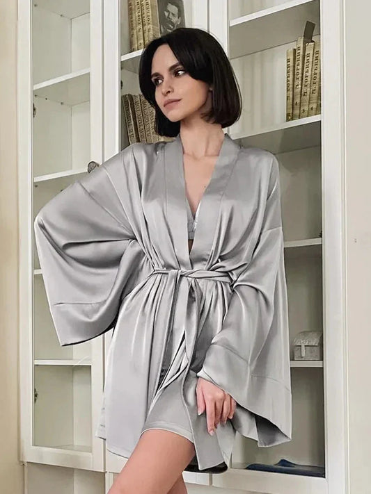 Sexy Flare Sleeve Bathrobe Loose Robes
