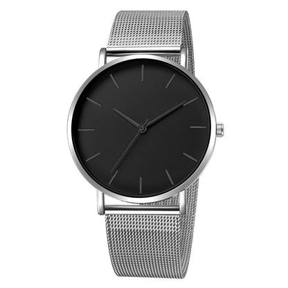 Luxury Metal Mesh Quartz Elegant Rose Gold Wristwatch