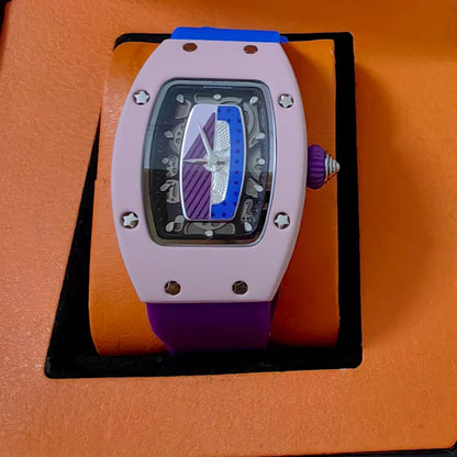 Luxury Silicone Sports Quartz Diamond Wristwatch