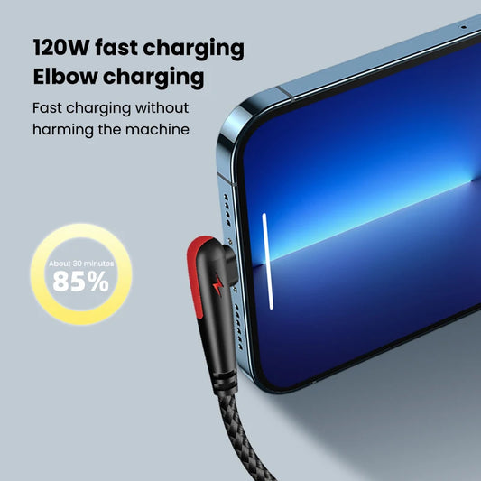 Type-C Cable 90 Degree Elbow Mobile Phone Fast Charging