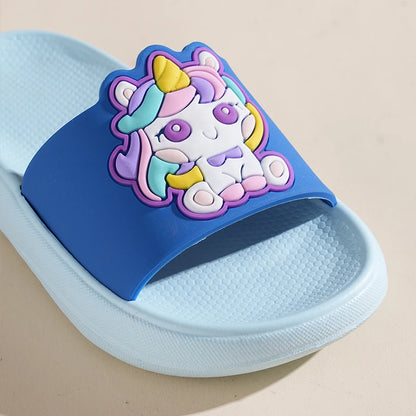 Slippers 2 to 3 4 5 6 7 8 9 10 Years Pink Unicorn Indoor Children's Slippers