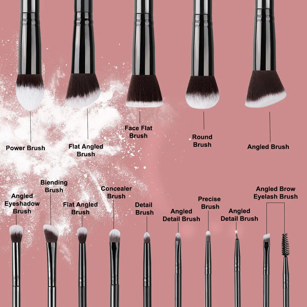 14PCS Makeup Brushes Soft Fluffy Foundation Blush Set