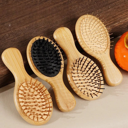 Bamboo Mini Airbag Comb Anti Static Air Cushion Hair Brush