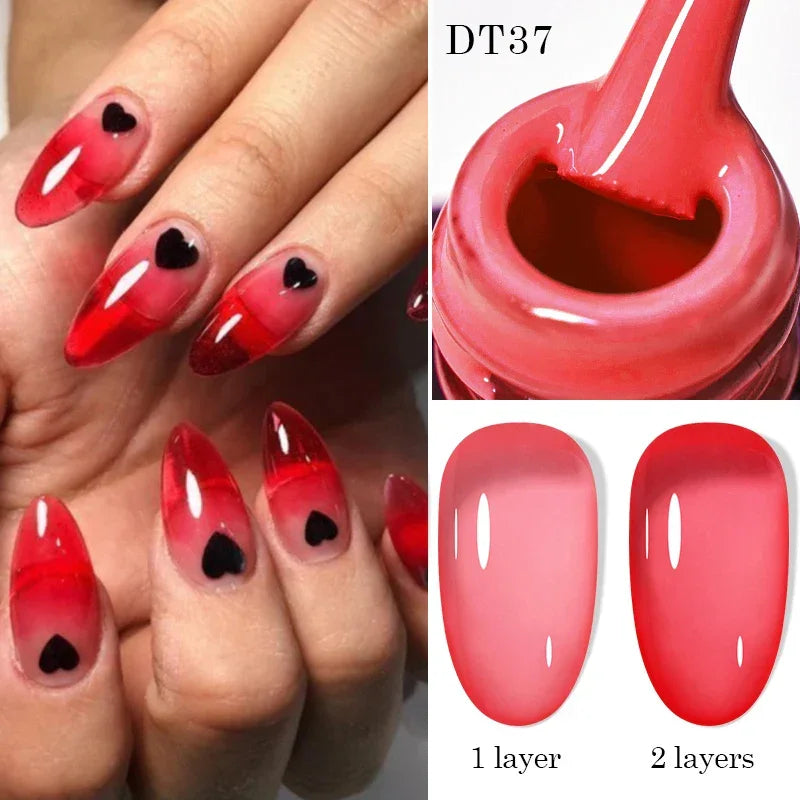 7ml Red Series Gel Nail Polish Glitter