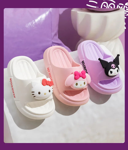 Cute Kuromi Girls Hello Kitty Slippers