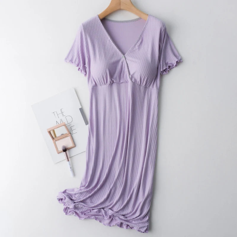 Maternity Breastfeeding Nightgowns Sleepwear Pregnancy Pajamas