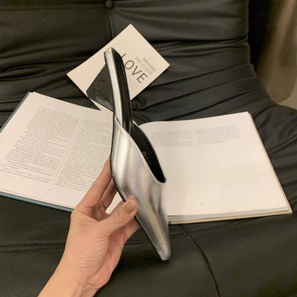 Luxury Elegant Low Heel Slipper