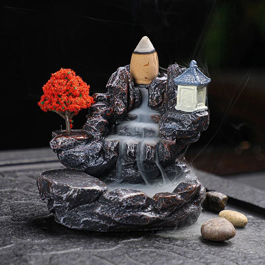 Backflow Incense Holder Waterfall Incense Burner Home Decor Aromatherapy