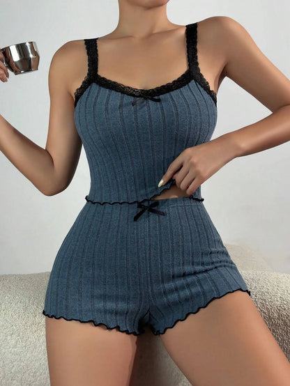 Shorts Sexy Milk Silk Pajama Set