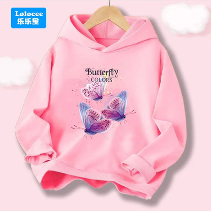 Petal Butterfly Spring Autumn Soft Cotton Hoodies