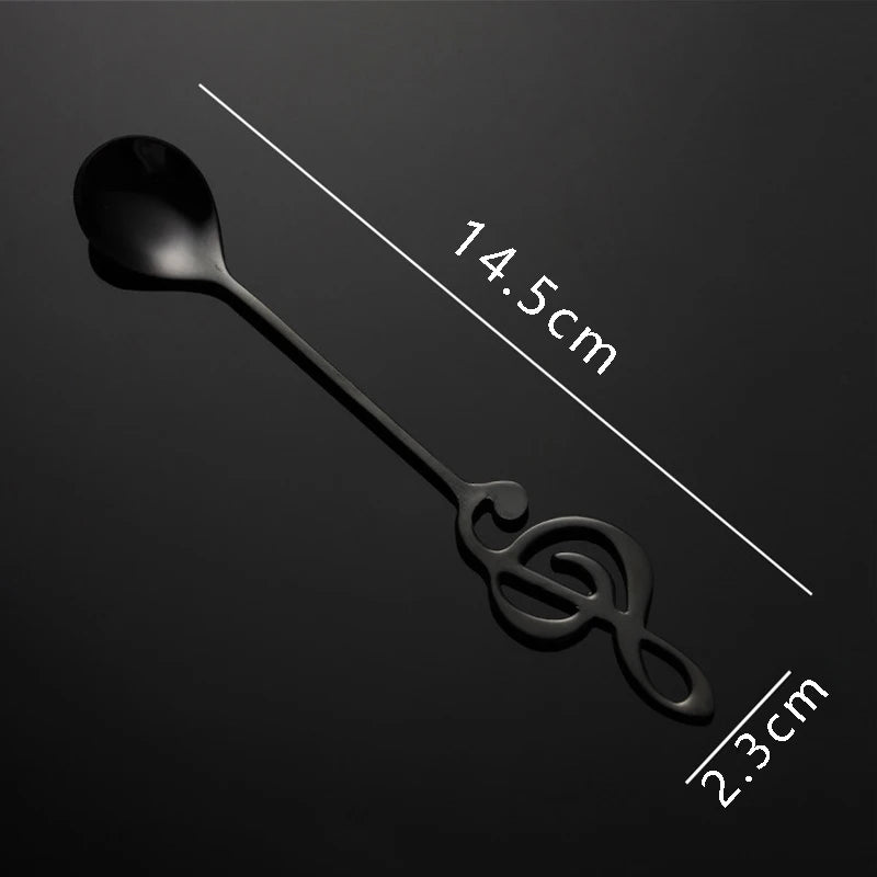 Stainless Steel Coffee Stirring Musical Note Spoon