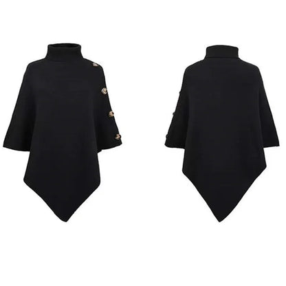 Autumn Winter Turtleneck Loose Pullover Shawl Long Casual Sweater