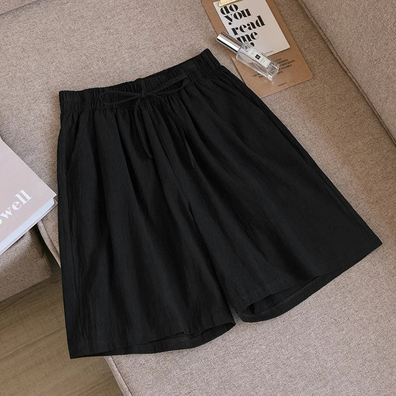 Casual Cotton High Waisted Pants