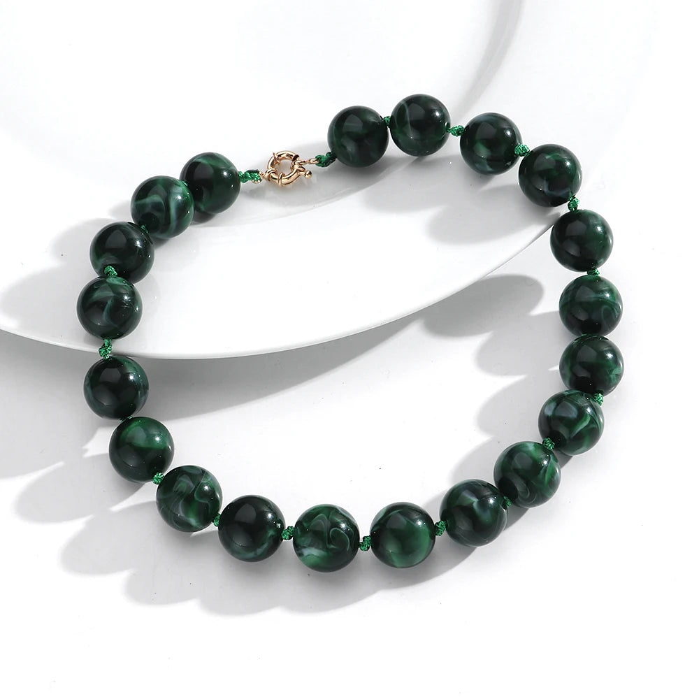 Bohemian Style Handmade Beaded Necklace Jewelry