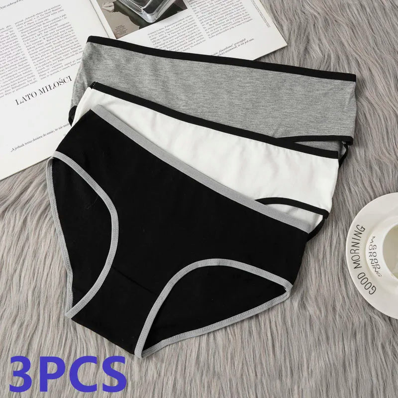 3PCS Cotton High-stretch Underwear Lingerie