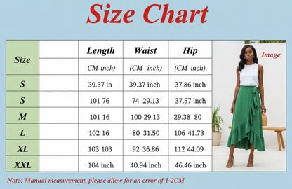 Elegant Solid High Waist Mermaid Ruffle Long Maxi Skirt