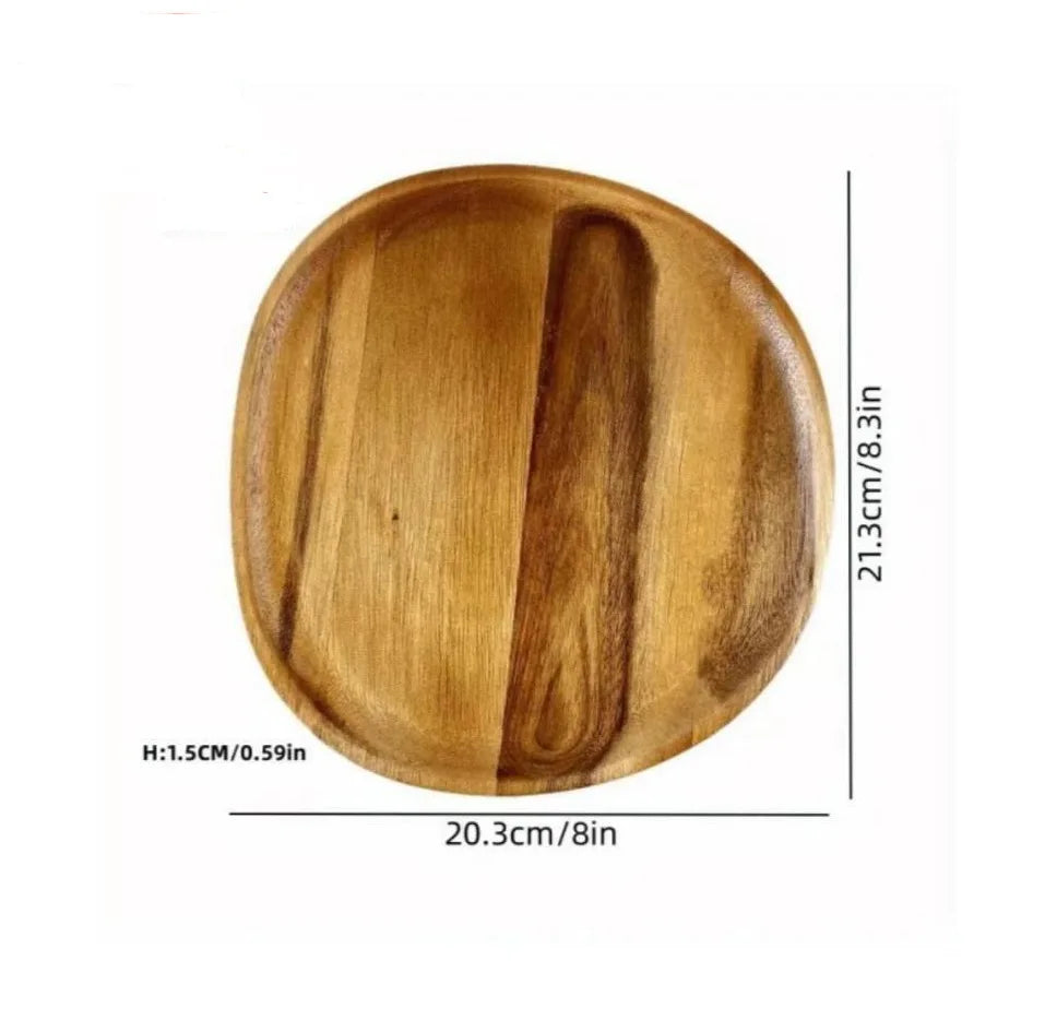 Japanese solid wood fruit plate