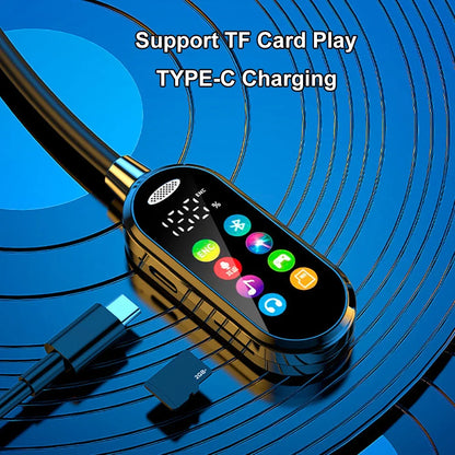Color Screen Bluetooth 5.4 Earphones Neckband Headphones