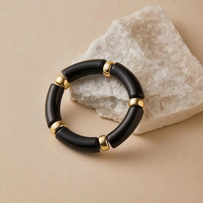 Mixed Color Bamboo Elastic Bracelets