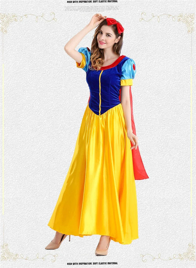 Cartoon Snow White Halloween Costume Coplay Dress