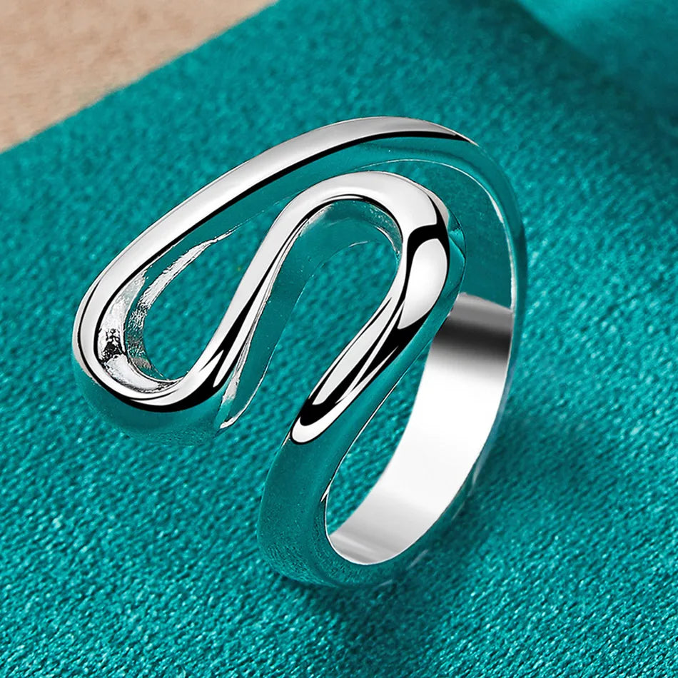 925 Sterling Silver Snake Charm Rings