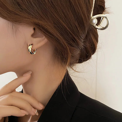 DANA 925 Sterling Silver Circle Ear Hoop Earrings