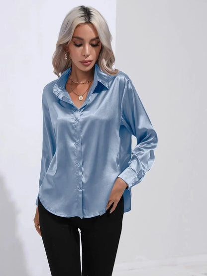 Long Sleeve Silk Shirt