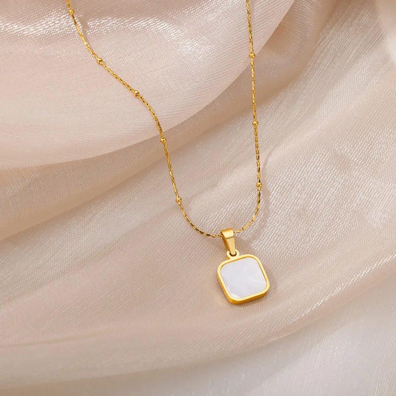 Devil's Eye Pendant Stainless Steel 18K Gold Plated Zirconia Necklace