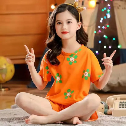 New Teens Baby Girl Cotton Pajamas Sets