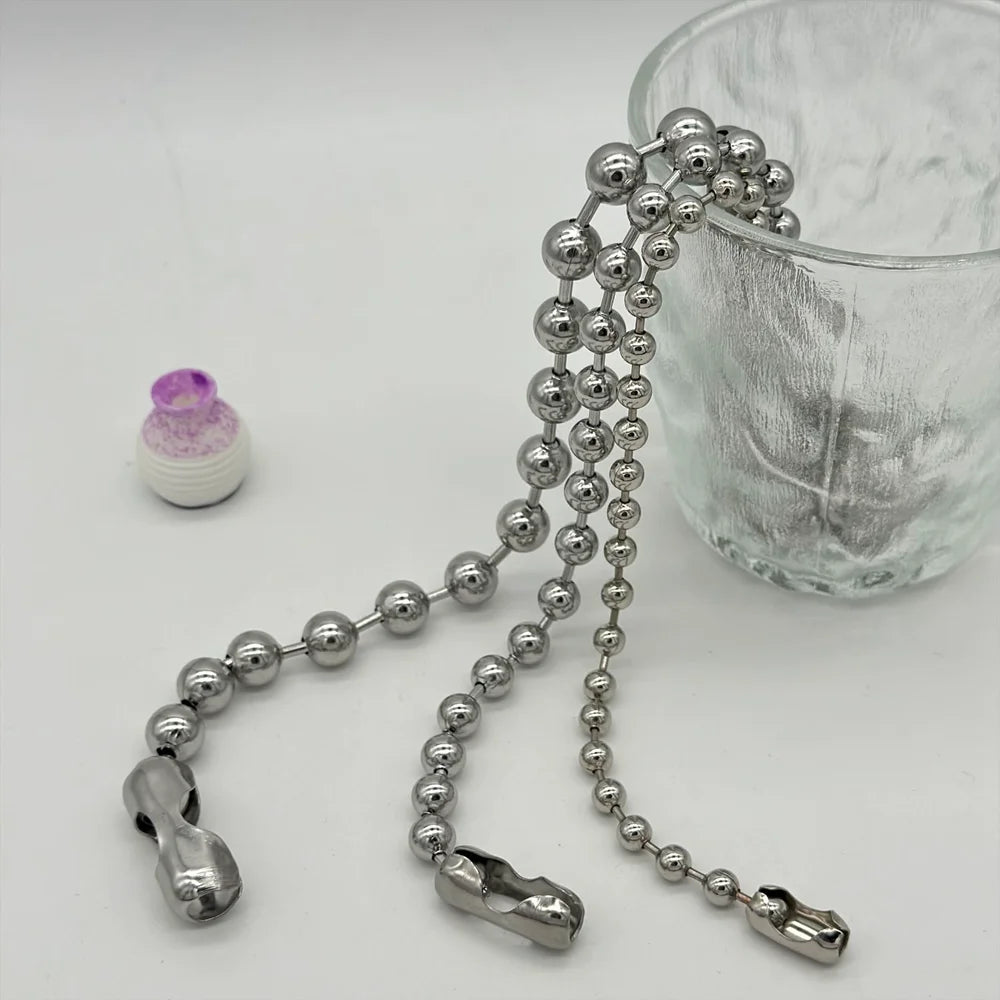 6/8/10mm Stainless Steel Ball Chain Layering Necklace