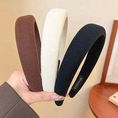1/2/3/5pcs Wild Solid Color Sponge Headband