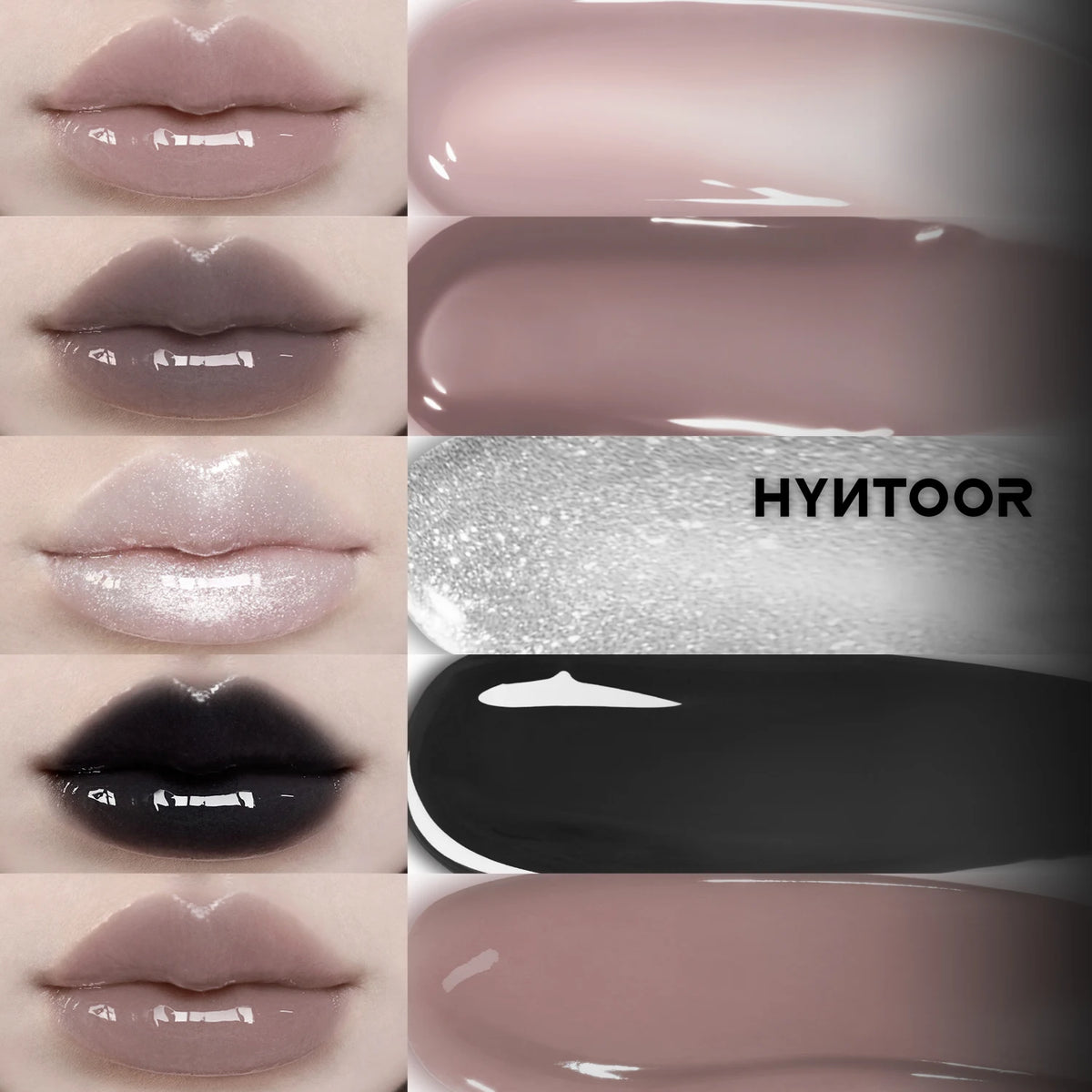 Playful Rebellious Lip Gloss Planet  Mouth Black Mouth Silver Mouth Gray Lip Oil Mirror Water Gloss