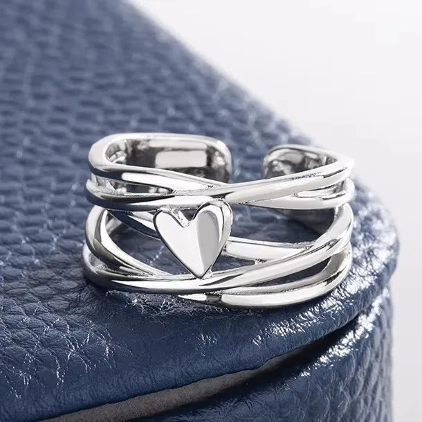 925 Sterling Silver Drip Glaze Butterfly Zircon Rings