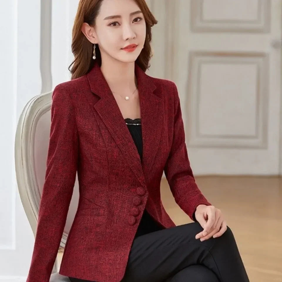 Slim Single Breasted Business Blazer Coats
