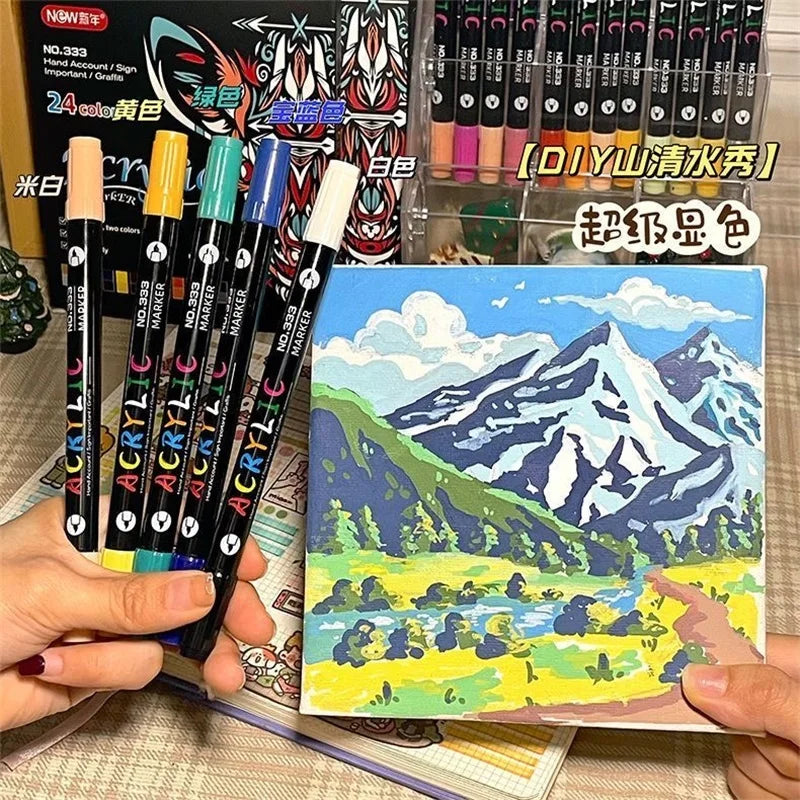 Professional Art Use 24-120Colors Acrylic Paint Markers