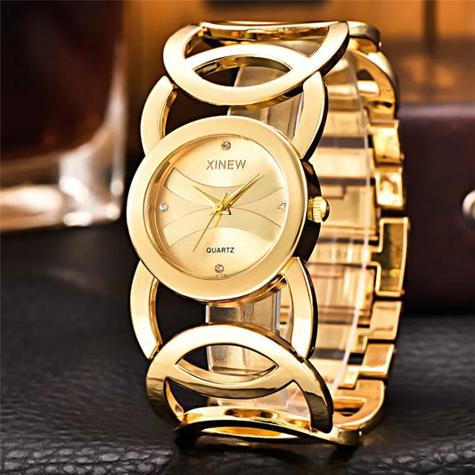 Lady Gold Full Stainless Steel Magic Watch